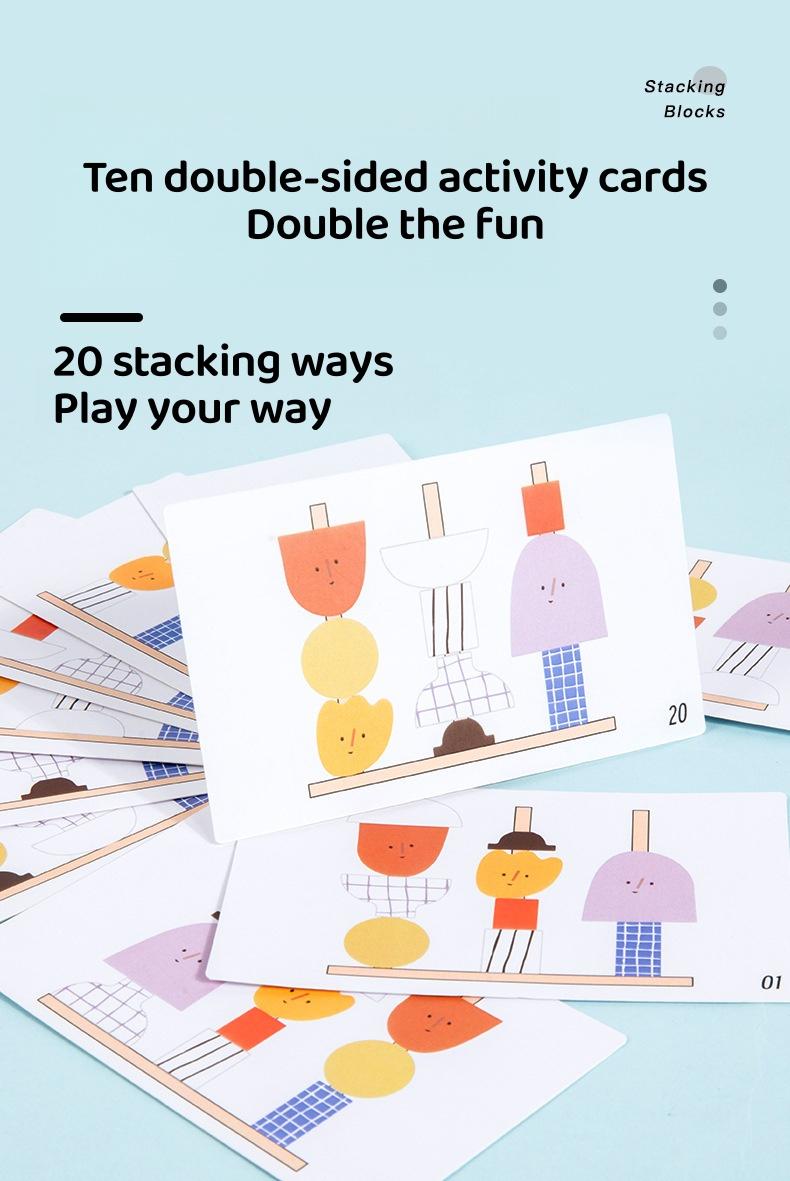 Creative Character Stackable Building Blocks Toy, Shape Assembly Artistic Training, Baby Art Enlightenment Super Fun