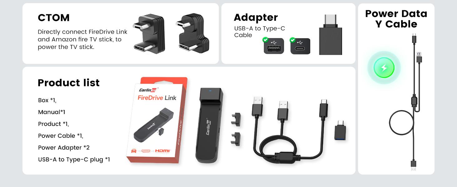【TikTokShopBlackFriday】Carlinkit Fire Drive | HDMI Adapter for wired CarPlay | Supports Fire TV, Netflix & YouTube, Upgrade Your CarPlay – Stream Netflix, YouTube, Disney+, and more