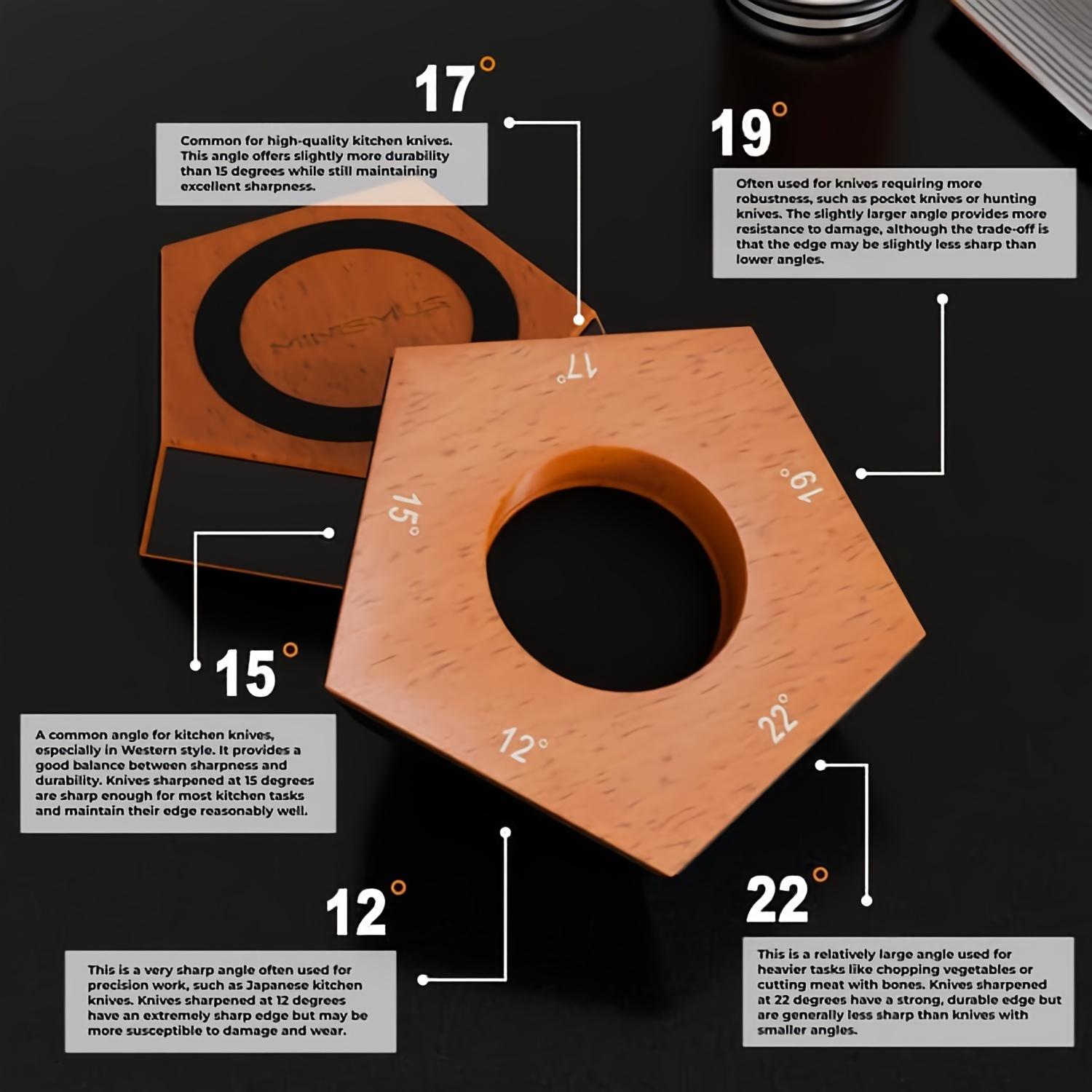 Rolling Knife Sharpener Kit With Diamonds And CeramicDiscs,With Different Angles For Sharp Edges,For AnyHardness Of Steel, medium, Wooden sharpening tumbler forhoning knives pocket knife Kitchen Gadgets KitchenGadgets