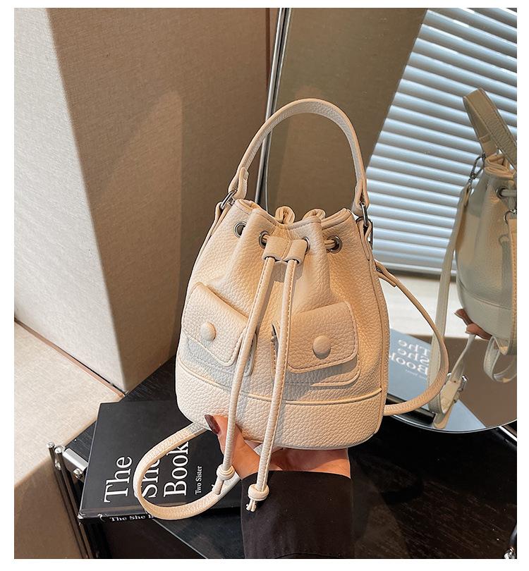 Candy Color Drawstring Bucket Bag, Multi-Option Handheld & Crossbody Purse, Elegant Versatile Shoulder Bag for Women outdoorfun Candy Color Drawstring Bucket Bag, Multi-Option Handheld & Crossbody Purse, Elegant Versatile Shoulder Bag for Women outdoorfun