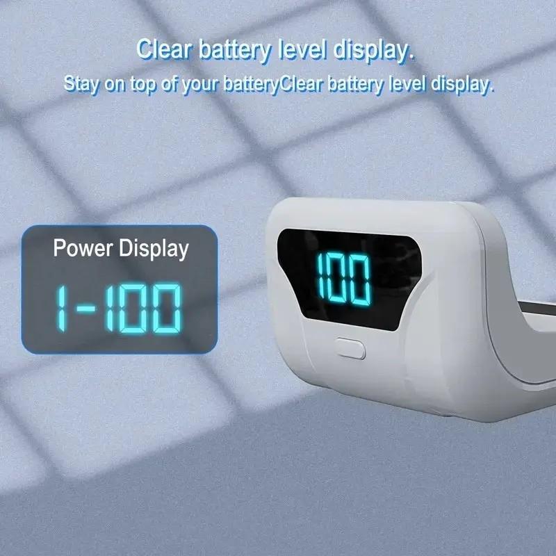 Portable LED display with rechargeable back-clip battery, a console accessory compatible with the PS5 controller. Features an 1800mAh polymer battery and provides 6-8 hours of gaming time the perfect PS5 gift.