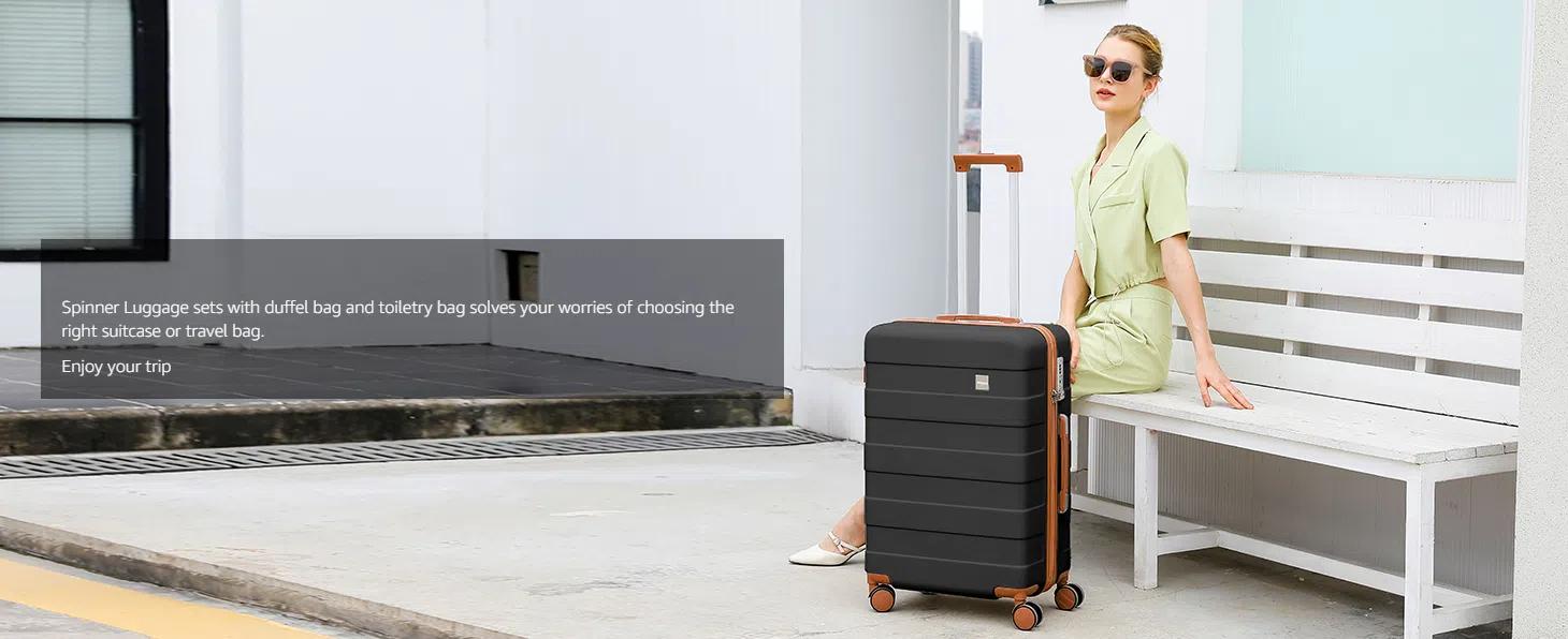 28 inch Travel Luggage Suitcase Set Large Capacity, Lightweight Durable, TSA Lock, Smooth Spinner Wheels, YKK Zippers