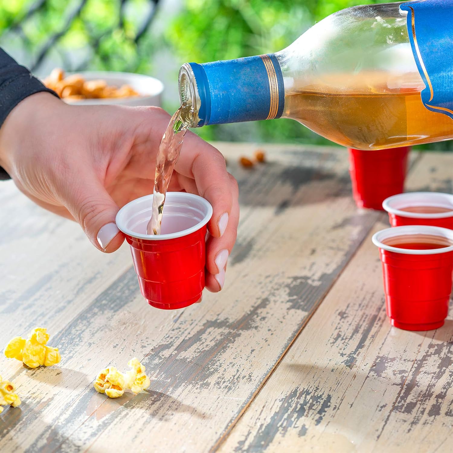 [2 oz. - 100 Count Mini Shot Glasses Disposable - Red Jello Shot Cups for Parties and Events (Formerly Comfy Package)