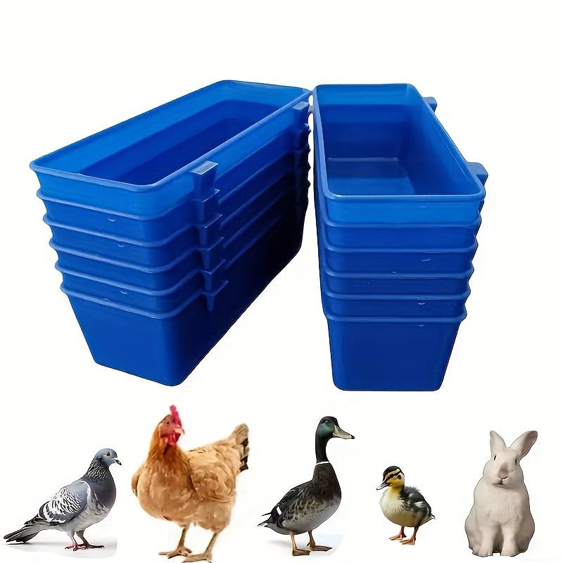 12pcs Durable Plastic Poultry Feeding Bowls, Hanging Food & Water Dispensers for Chickens, Ducks, Rabbits, Easy-Clean, Space-Saving Design