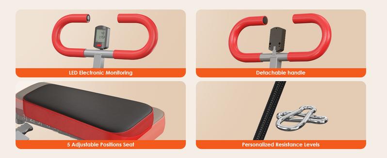 Dland Squat Machine Glutes Workout Adjustable Resistance Foldable Exercise Equipment Leg Exercise Machine with 350lbs Weight Capacity for Women, Rowing Machine, TikTokShopBlackFriday Hiit Killer Lcd Display