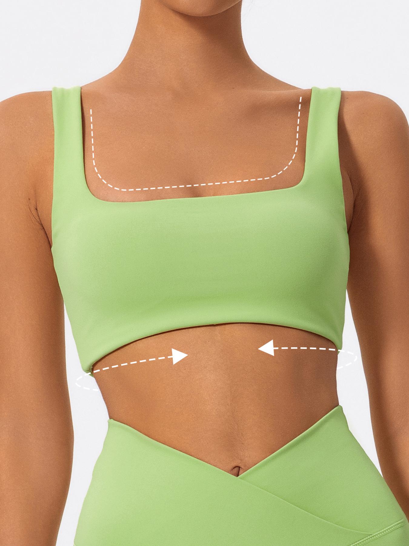 Women's Solid Color Sports Bra, Breathable Comfortable High Stretch Sports Bra, Ladies Sportswear for Indoor Outdoor Wear, Workout Bras, Yoga Bra