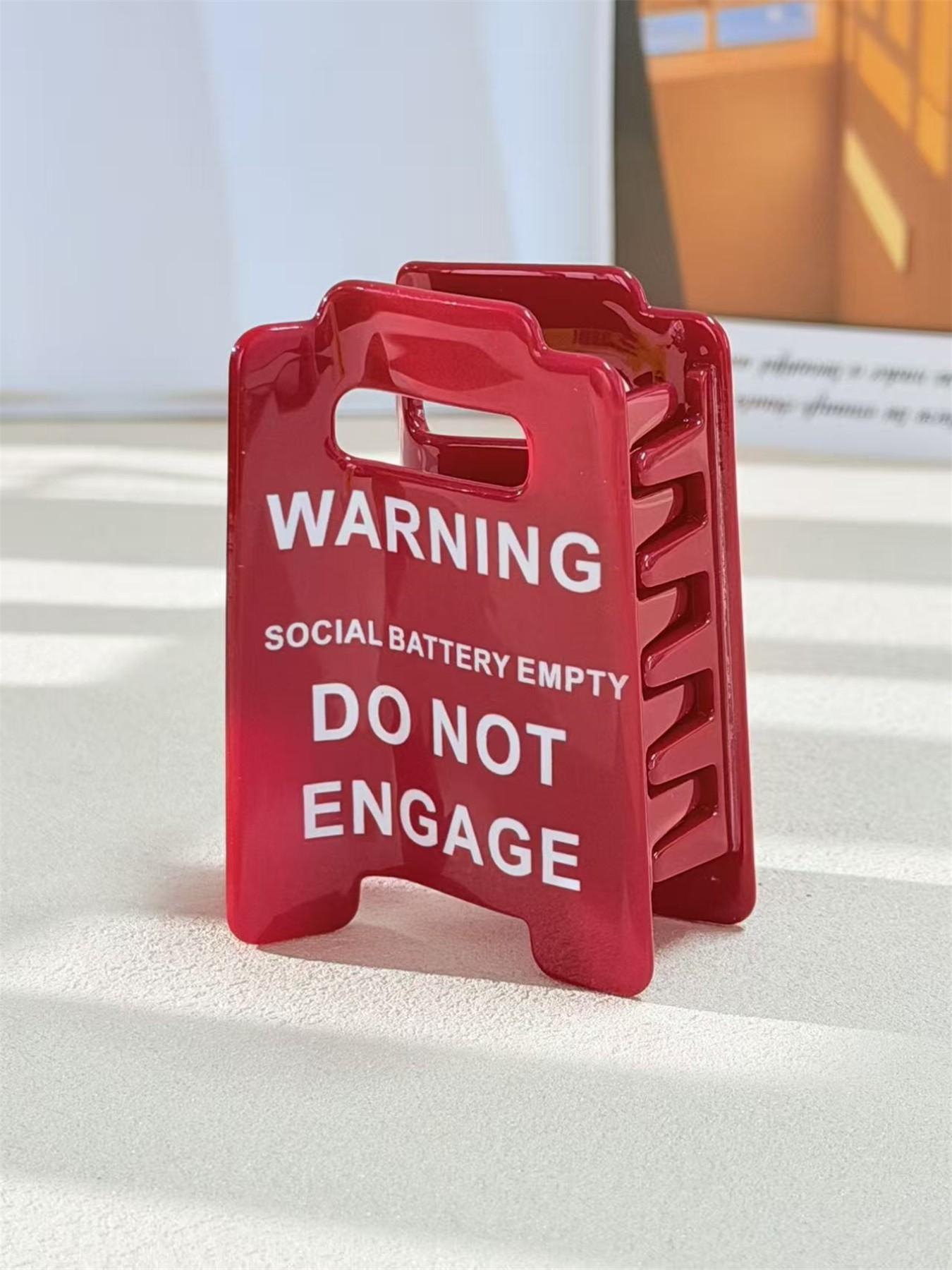 Funny Overstimulated Caution Sign Hair Claw Clip, Unique Design for Women & Girls, Perfect Accessory for Daily Use, Hair Clip Set