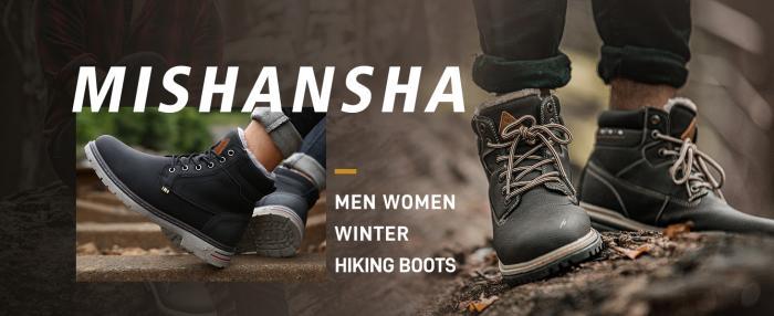 Mishansha Men's Women's Waterproof Snow Boots Winter Trekking Hiking Boots with Warm Fur Lining, Anti-Slip Sole, Insulated Outdoor Cold Weather Booties Mishansha Men's Women's Waterproof Snow Boots Winter Trekking Hiking Boots with Warm Fur Lining, Anti-Slip Sole, Insulated Outdoor Cold Weather Booties