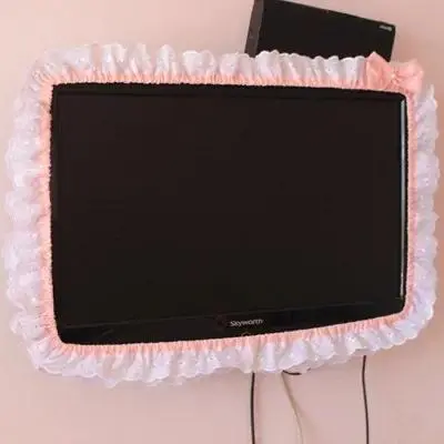 24-48INCHES TV Dust Cover Computer Monitor Protection Stick Wall-Mounted Desktop Curved Screen Soft Fabric Craft