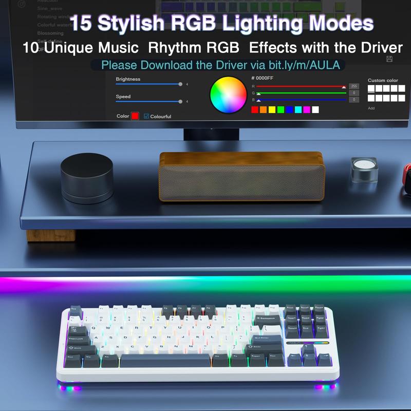 AULA F87 Custom RGB Backlit Mechanical Gaming Wired Keyboard, 75 Percent TKL Gasket Hot Swappable Keyboard with Detachable USB Cable Pre-lubed Greywood Switches,Keyboard for WINS/PC/Mac(White Blue)Creamy Budget Keyboard Office Computer Accessory springtok AULA F87 Custom RGB Backlit Mechanical Gaming Wired Keyboard, 75 Percent TKL Gasket Hot Swappable Keyboard with Detachable USB Cable Pre-lubed Greywood Switches,Keyboard for WINS/PC/Mac(White Blue)Creamy Budget Keyboard Office Computer Accessory springtok