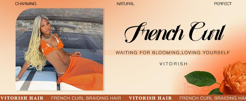 Synthetic French Curl Braiding Hair for Black Women 22Inch 8Packs Curly Braiding Hair for Box Braids 75g/Pack Bouncy French Curly Braiding Hair Extensions (22Inch,8 Packs,33#)