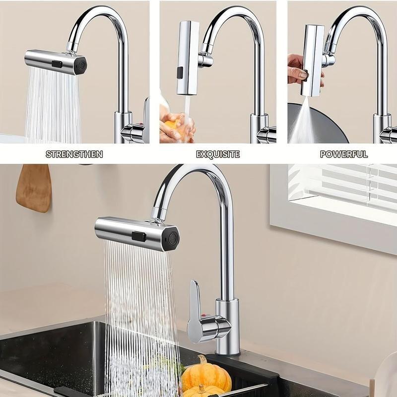 Multi-Functional Three-In-One Kitchen Faucet, Touch Rotating Nozzle, Sink Extender, Fruit Vegetable Cleaner, Kitchen Accessories, Faucet for Kitchen Sink, Rotatable Rotary Faucet