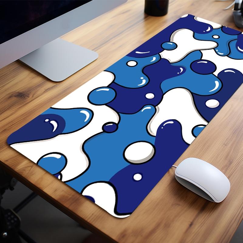 Creative Abstract Graffiti Pattern Gaming Mouse Pad, 1 Count Rectangle Mouse Pad for Gaming, Desk Keyboard & Mouse Mat with Non-Slip Rubber Base & Stitched Edge For Home Office, Office Desk Accessories