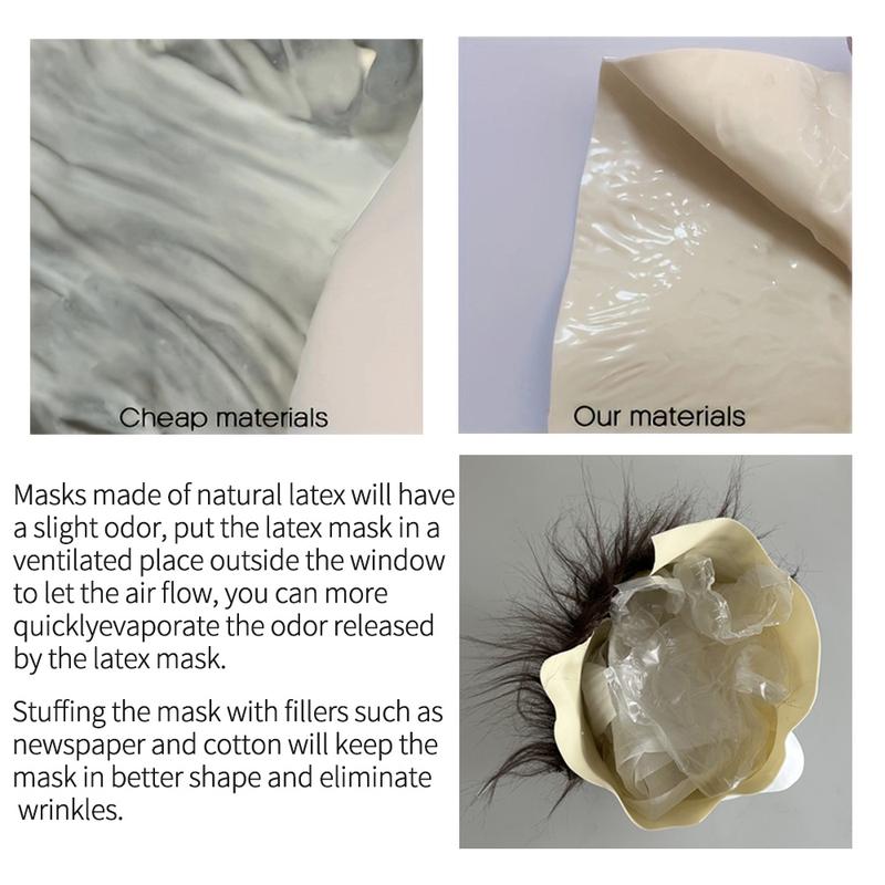 Evil Devil Mask with Horns Design, Horror Demon Halloween Latex Helmet, Create Spooky Atmosphere for Halloween Cosplay & Horror Theme Parties, Perfect Costume Accessory