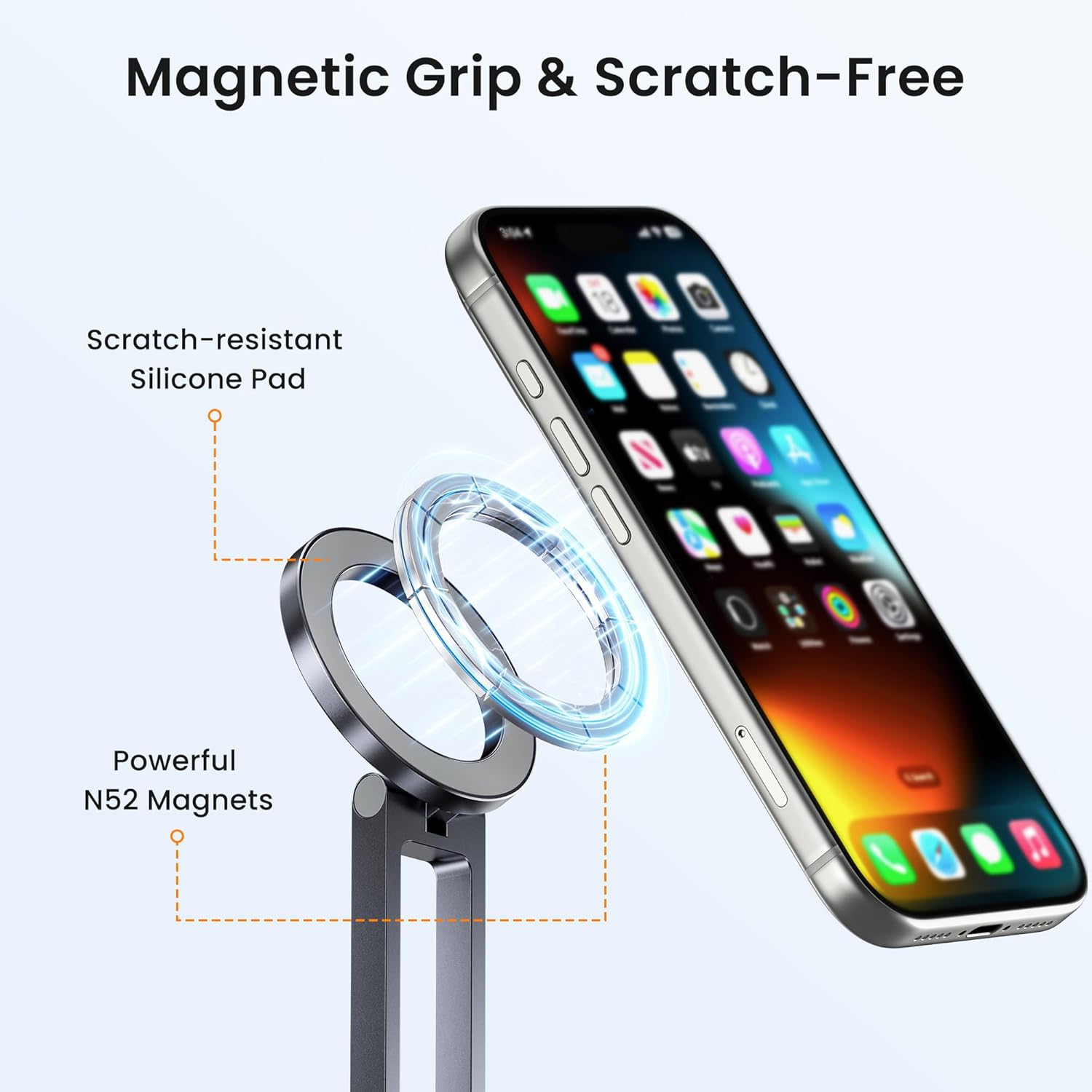 Cell Phone Tripod,Adjustable Phone Holder for Desk,Portable Mini Tripod Phone Mount for Travel,Vlogging,Selfies,Compatible with MagSafe 17 16 15 14 13 12 & Smartphones,Grey Cell Phone Tripod,Adjustable Phone Holder for Desk,Portable Mini Tripod Phone Mount for Travel,Vlogging,Selfies,Compatible with MagSafe 17 16 15 14 13 12 & Smartphones,Grey