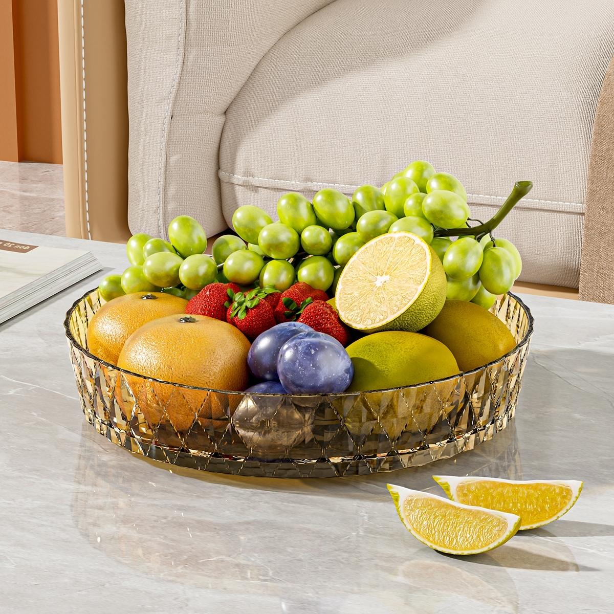 360° Rotatable Fruit Basket, 1 Count Fruit & Vegetable Storage Basket, Multipurpose Fruit Plate, Kitchen & Bathroom Storage Organizer