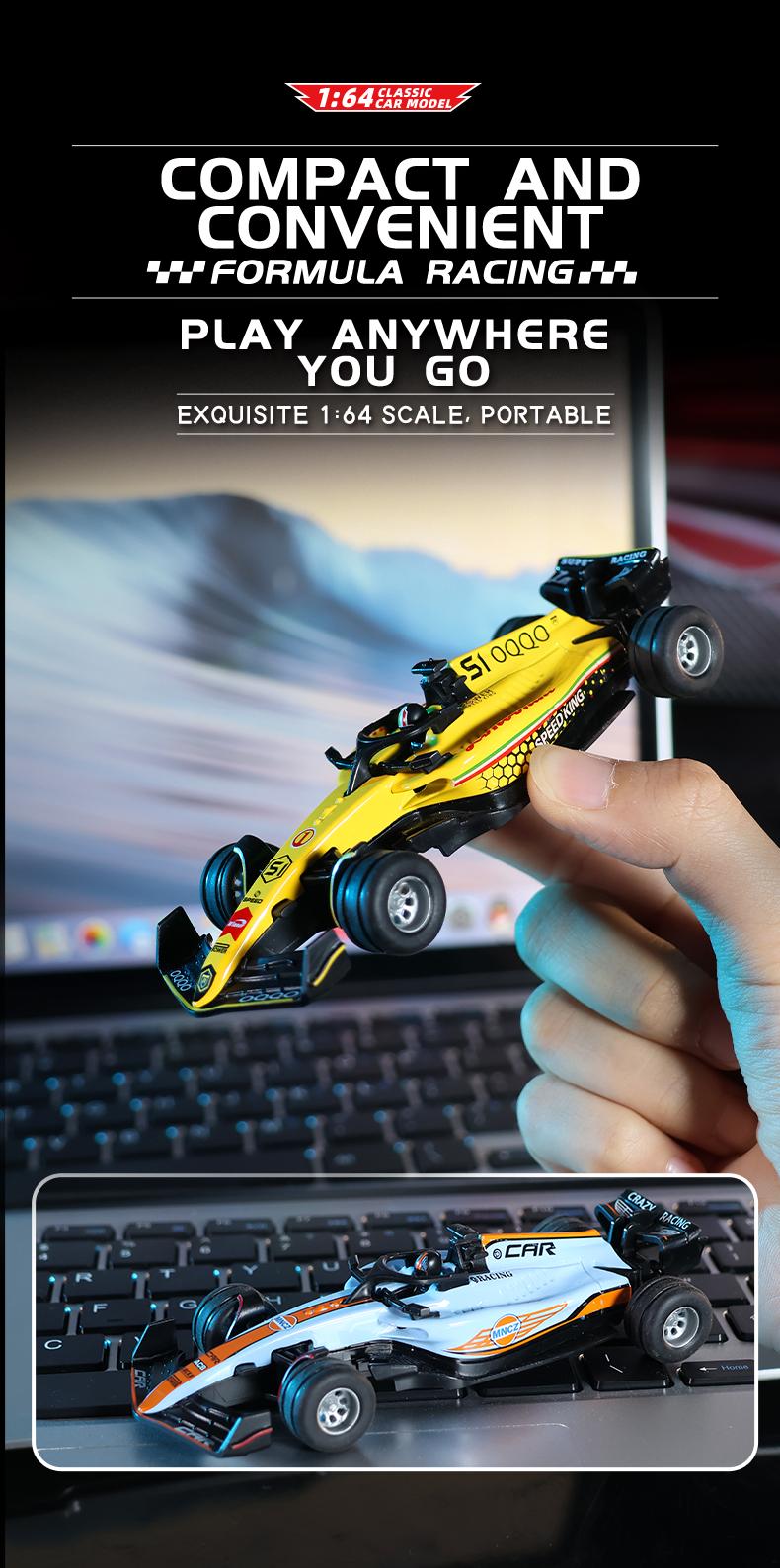 Hotfree 1/64 Mini RC F1 Racing Car, Pocket Size 2.4GHz Portable Drift ...