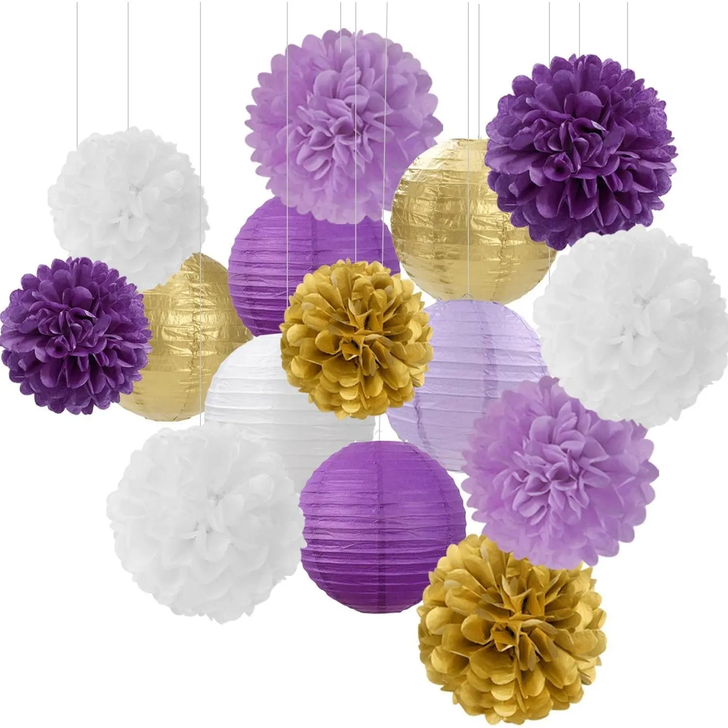 Light Purple Deep Purple White Gold