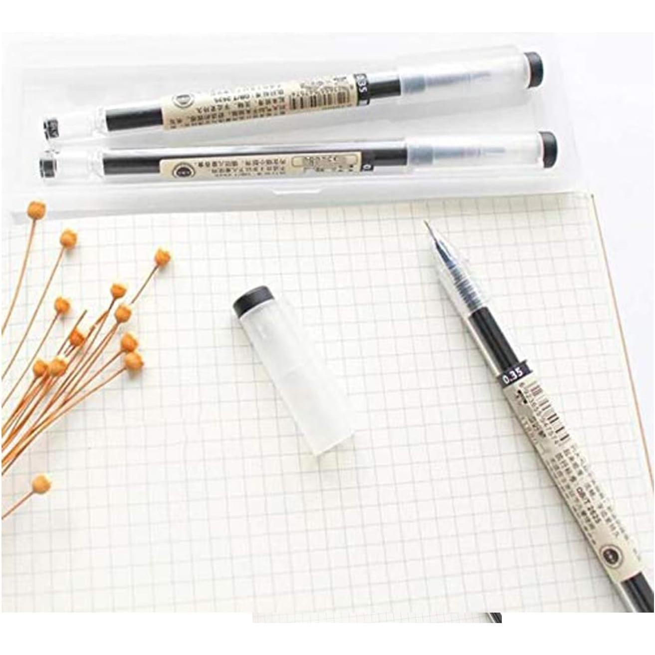Gel Ink Pen Extra Fine Point Pens Ballpoint Pen 0.35mm Black for  Office School Stationery  12 count