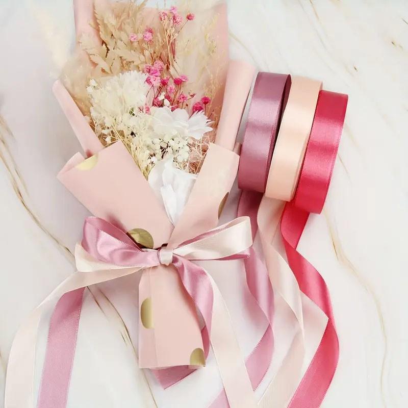 3 Rolls 22m Ribbon, Gift Wrapping Ribbon, Bouquet Packaging, Handmade Bow Decor, Party Decoration, Cake Decorating Ribbon