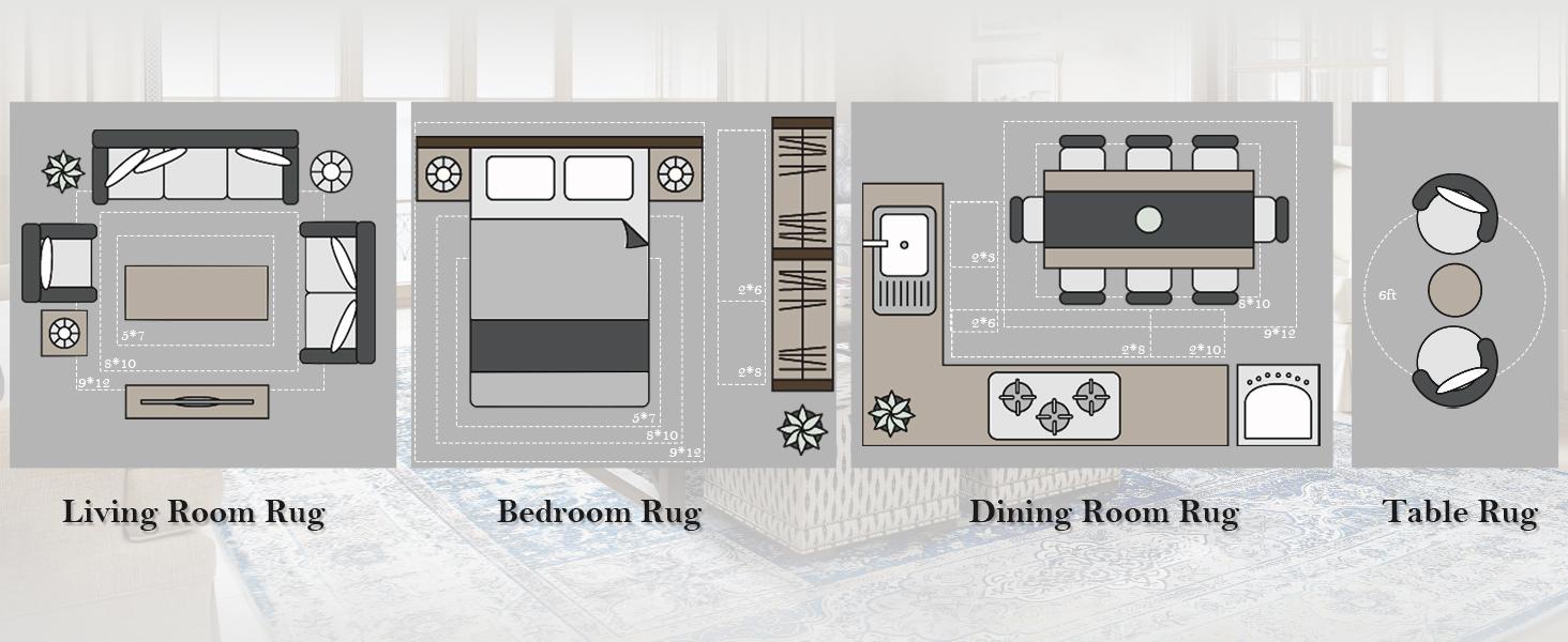 BESTSWEETIE Machine Washable Area Rugs for Living Room Bedroom Carpets Moroccan Farmhouse Modern Geometric Graphic Rug Soft Indoor Rugs Large Area Rug