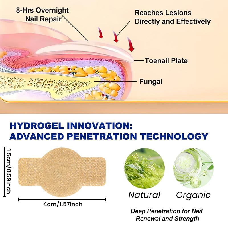 Swesth Fungal Nail Patches 21 Patches for Damaged Nails Toenail Repair Patches Overnight Repair Solution with Moisture Breathable Comfortable Elastic Fabric Herbal Extracts for Simple Foot Nail Care