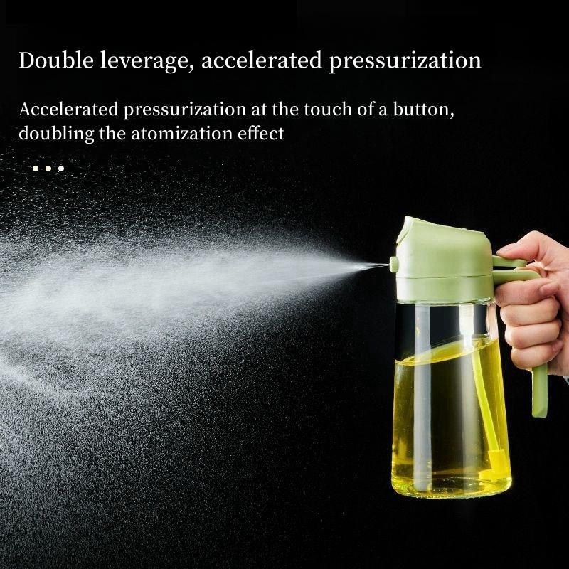470ml Oil Sprayer Bottle, Bottle Original, Household Multicoloured Non-toxic Oil Dispensers, Automatic Opening & Closing Oil Sprayer Bottle, Reusable and Durable, White Clear Cooking Oil Sprayer Bottle, Kitchen Gadgets Spray Oil