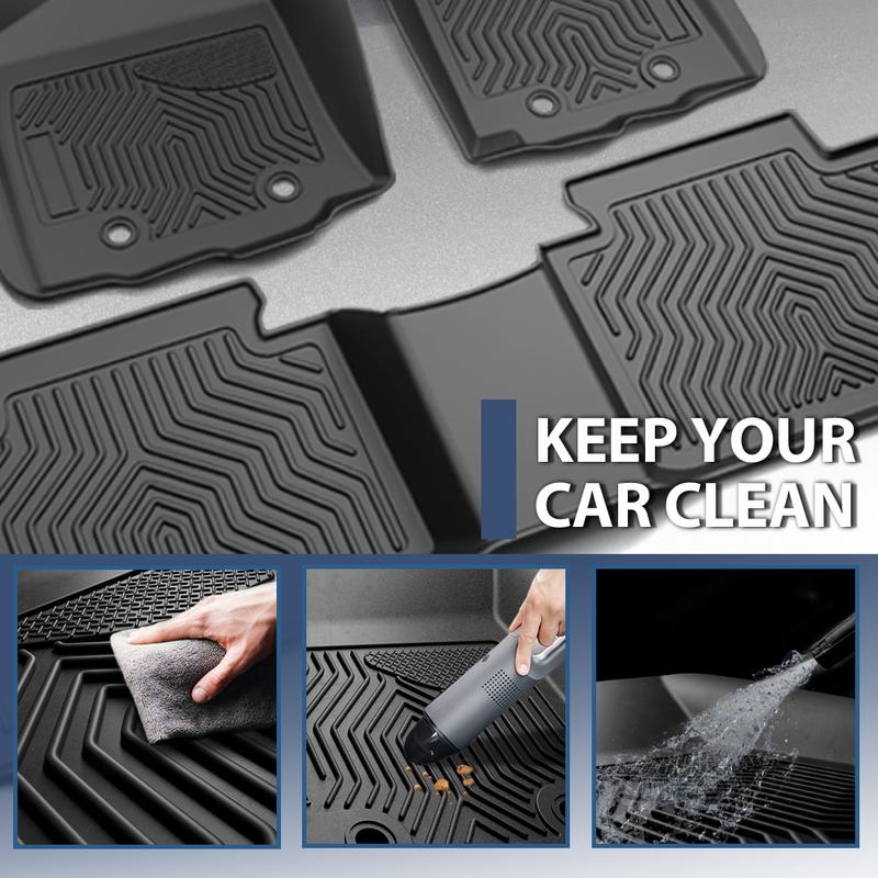 CROSSDESIGN Weather beater TPE Floor Mats Waterpoof Front & 2nd Seat TPE Fit For 2017-2024 Mazda CX5