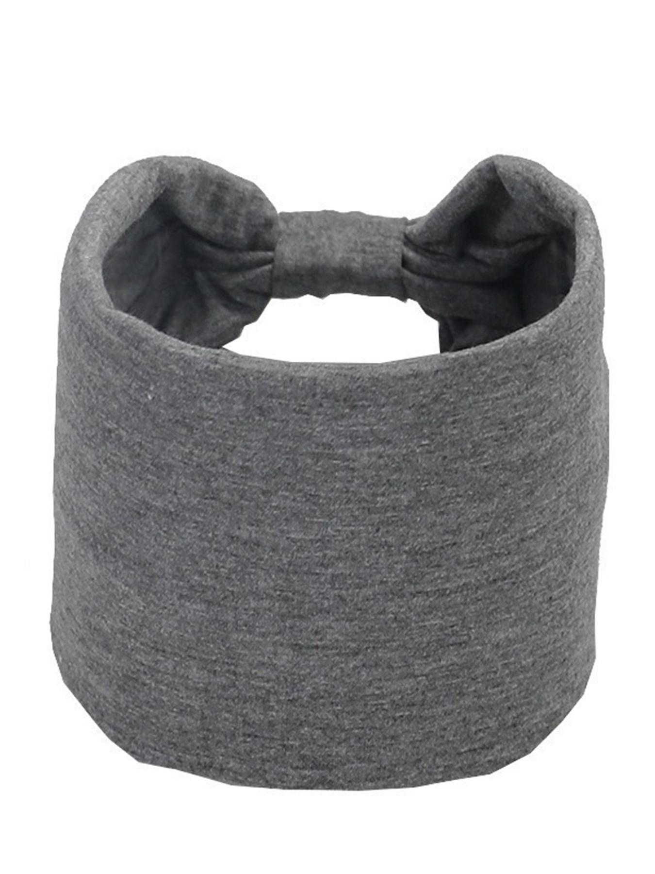 1 PC Fashionable Polyester Cotton Plain Wide Headband, Sporty Sweat-Absorbing Headscarf, All-Season Wear, Comfortable Fabric Material
