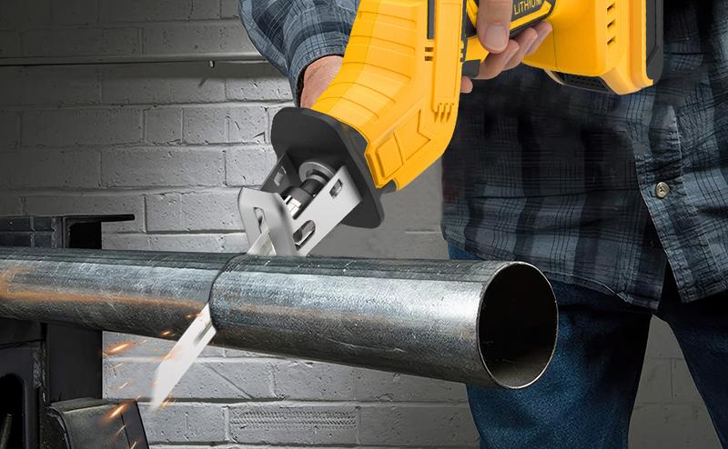 Reciprocating Saw for DeWalt 20V Battery, 3 Variable Speed, Brushless Tool-Free Blade Change, 4 Saw Blades for Metal Wood PVC Cutting