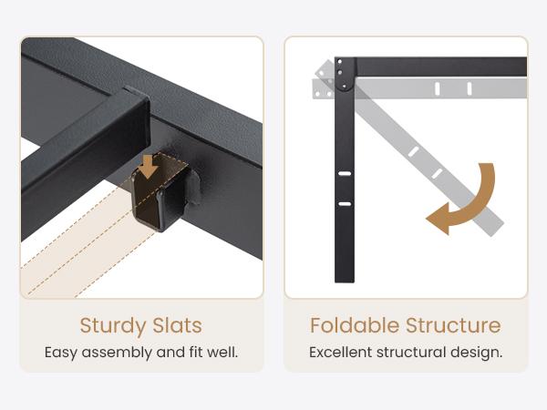 SHA CERLIN Heavy Duty Platform Bed Frame-Twin/Full/Queen/King/【Frame Only No Mattress】Self-Attached Headboard/No Box Spring Needed/Noise-Free & Non-Slip Design #ChristmasGifts#TikTokShopBlackFriday