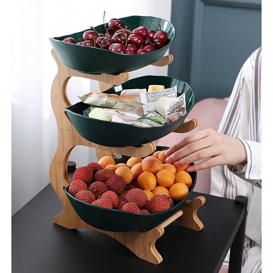 Multi-layered Fruit Tray with Stand, 1 Count Fruit Cake Snack Display Rack, Creative Food Tray for Home Living Room Kitchen Dining Room