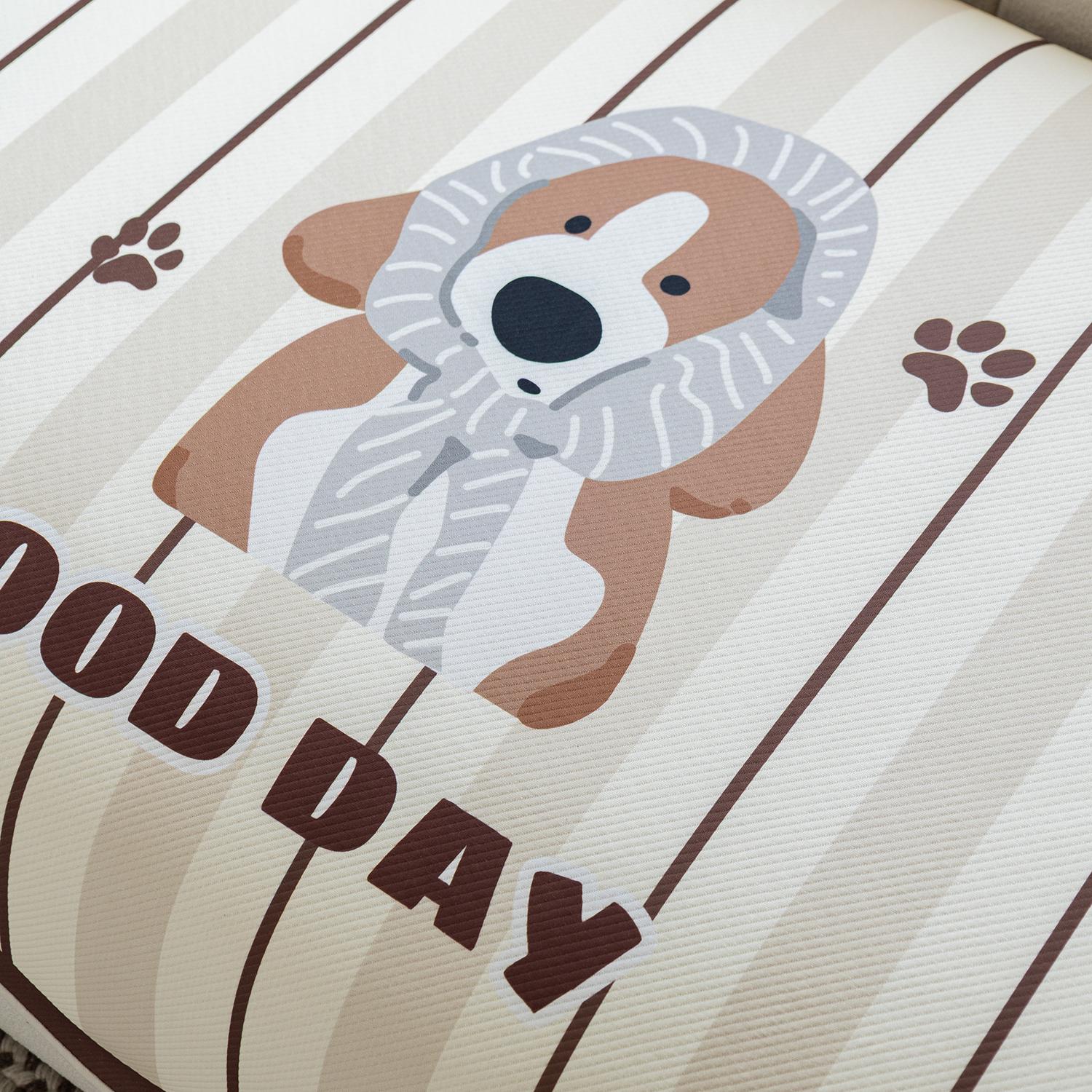 1pc Dog Ice Silk Sofa Pad, Soft Skin-Friendly Cool Cushion, Fashionable Edge Design, Dust-Proof, Fits Single to Five-Seater Sofas