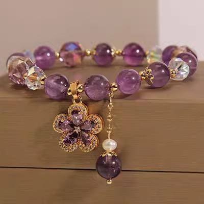 The Shield Crystal Healing & Protection Bracelet Amethyst Crystal