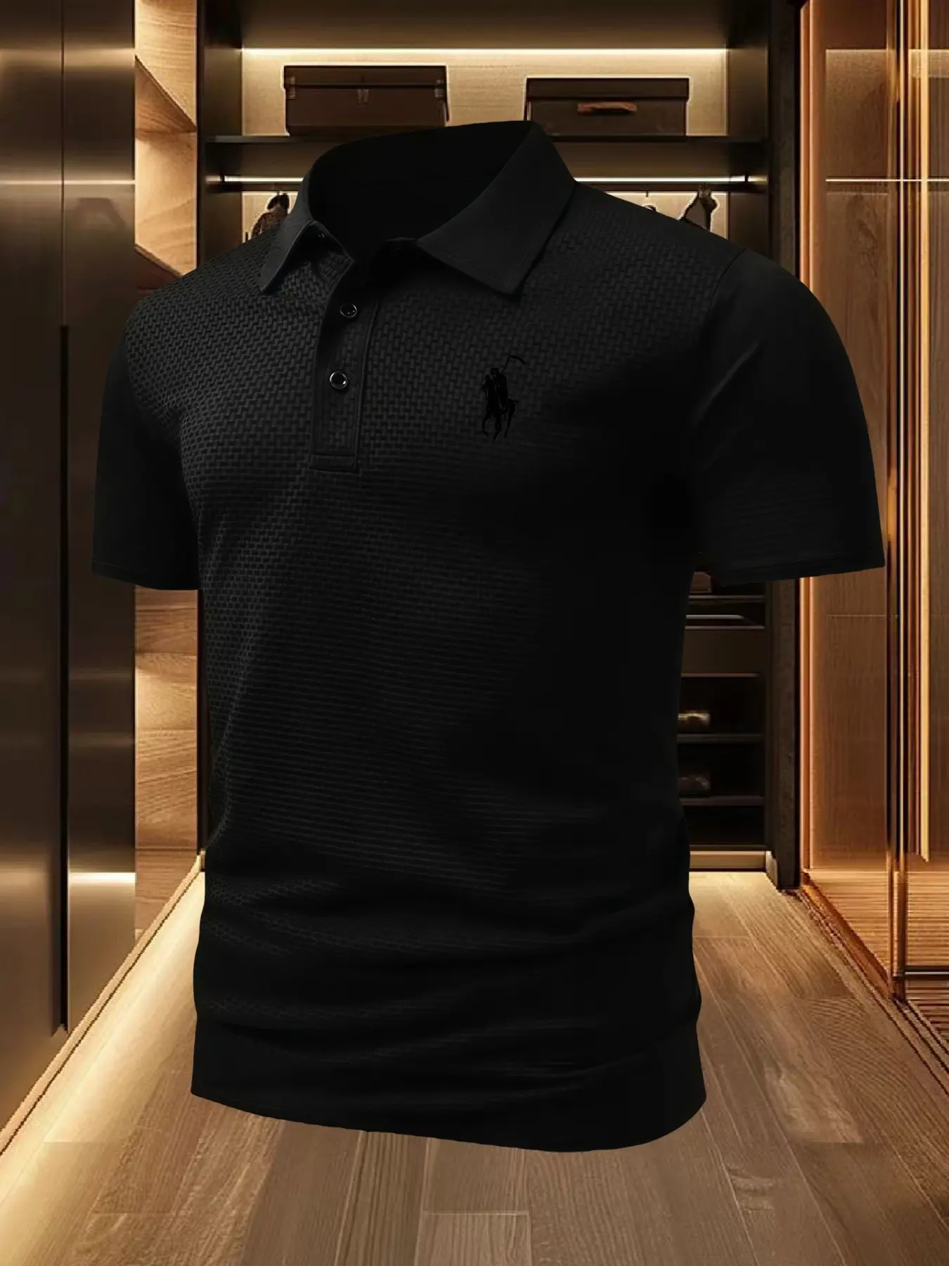Death Horse Riding Unique Golf Course Men's Polo Professional Quick Drying Elite Social Robe Men's Ice Sensation Quick Drying Polo Shirt Polyester Spandex Blended Summer Moisture wicking Tool
