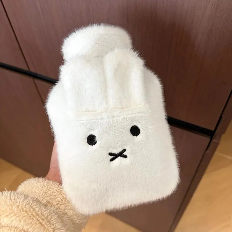 Miffy Bunny Fluffy Plush Hot Water Bottle Cover Winter Hand Warmer & Heating Pad for Bed/Sofa Anti-Scald Explosion-Proof Design