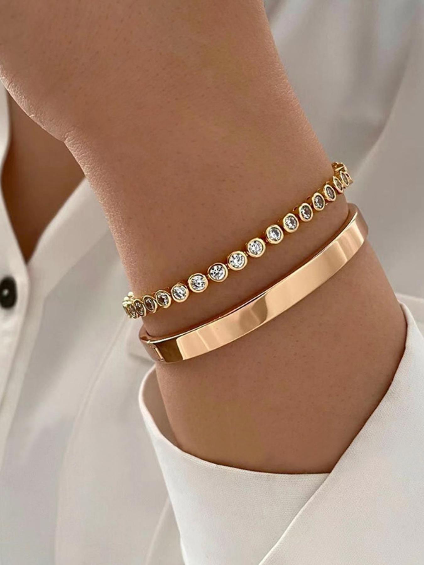 Vintage Jewelry Fashion Diamond Bracelet, Elegant Accessory for Women, Perfect Gift Idea, Timeless Style Statement Piece