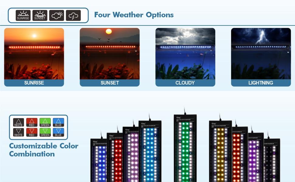 hygger Advanced Remote Control Aquarium Light Customizable Full Spectrum Fish Tank LED with DIY, Default & Weather Mode Freshwater Planted Tank hygger Advanced Remote Control Aquarium Light Customizable Full Spectrum Fish Tank LED with DIY, Default & Weather Mode Freshwater Planted Tank