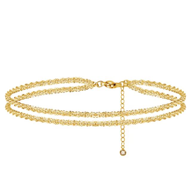 Mideeo Ankle Bracelets Set for Women Gold/Silver Shiny Boho Beach Anklet Chain Adjustable Foot Jewelry for Women Summer Beach