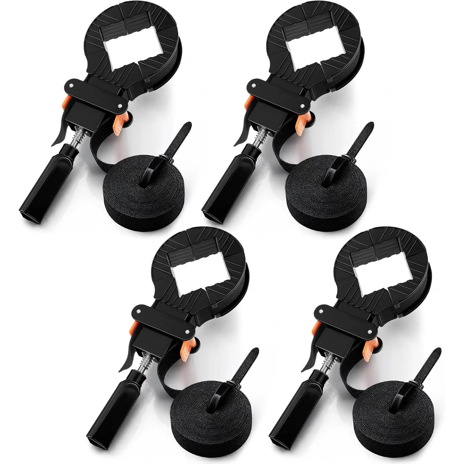4 Pcs Band Clamp, 13FT Strap Clamps for Woodworking with 4 Corner Claws