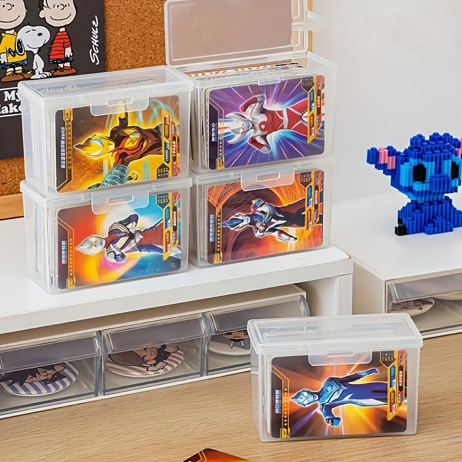 2pc Card Storage Box with 5 Compartments, PP Material Transparent Organizer for Cards & Postcards, Ideal for Young Adults & Students, Durable Plastic Organizers