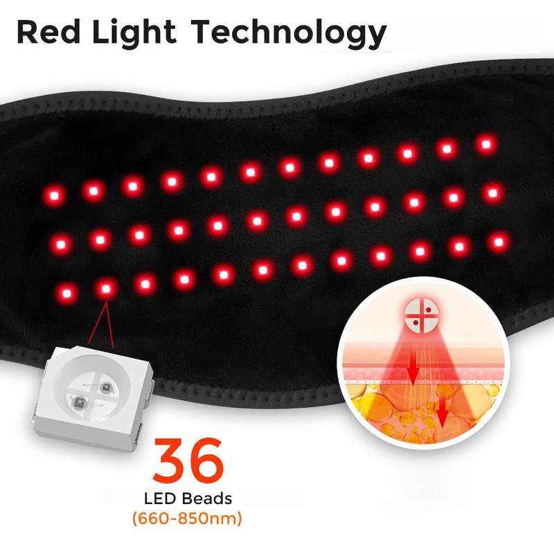 Electric Heating Neck Massager, Wireless Hot Compress Neck Wrap, 660nm & 850nm Light, 3 Vibration Levels, 3 Heating Levels, Suitable for Neck, Hands, Legs, and Wrists, Relaxation Aid