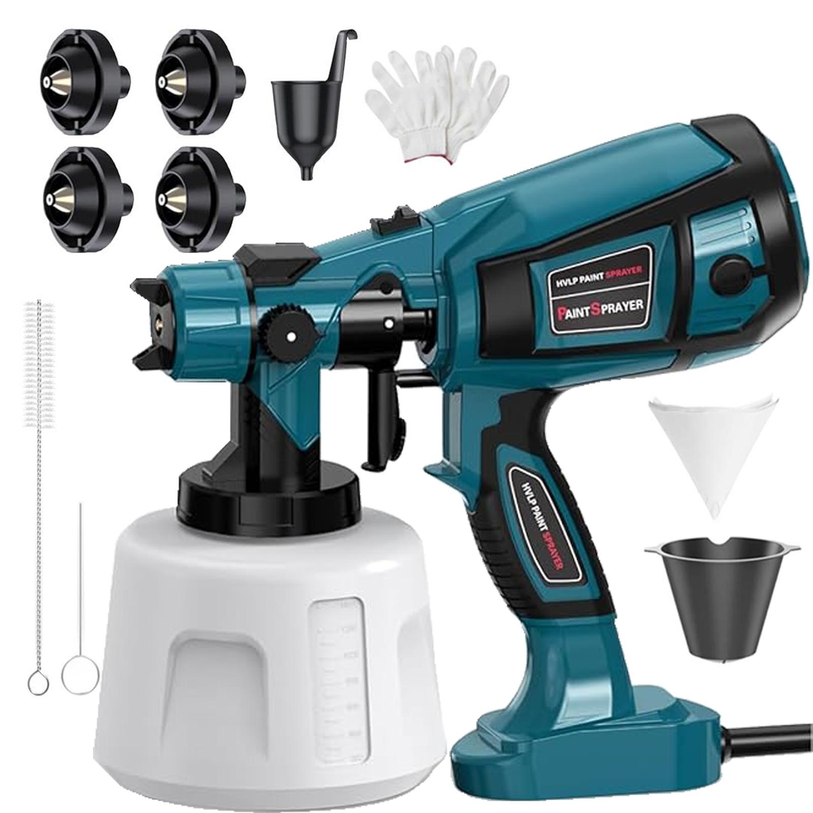Paint Sprayer 1000W High Power Electric Spray Paint,1400ML Container,4 Nozzles 3 Patterns,Adjustable Spray Width Knob,Easy to Clean for Paint Sprayer for Furniture Garder Chairs Fence Walls Door Etc