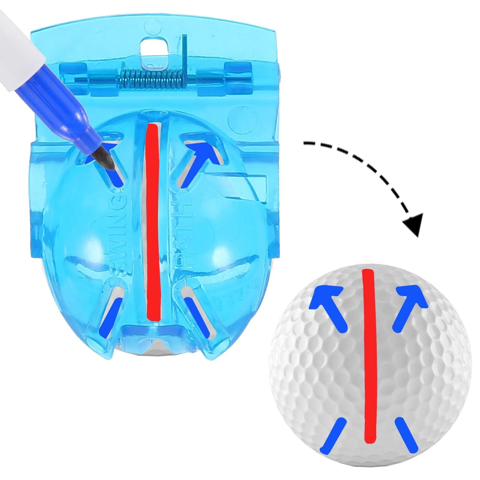 Golf Ball Line Alignment Tool Set, 4-Piece Golf Line Template, 3 Color Markers, Precision Putting Guide, Golf Training Accessories