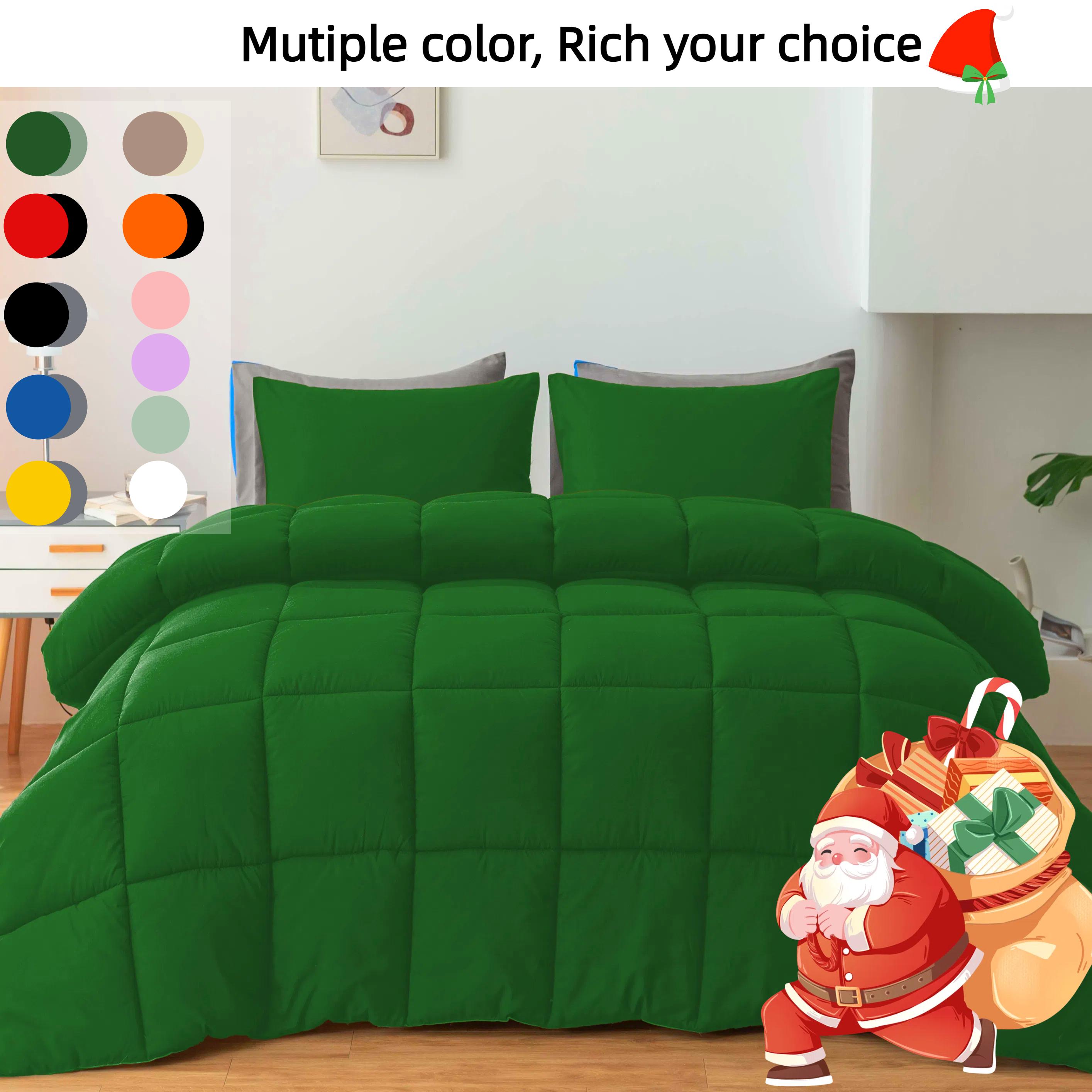 Cosybay 3 PCS Comforter Set(only 2pcs for Twin size) -All Season Soft Bed Set-Lightweight Down Alternative Comforter with pillowcase,Soft Microfiber Bedding Set For All Season,Gift for spring, Home Decor queen comforter set Puffed Quilt