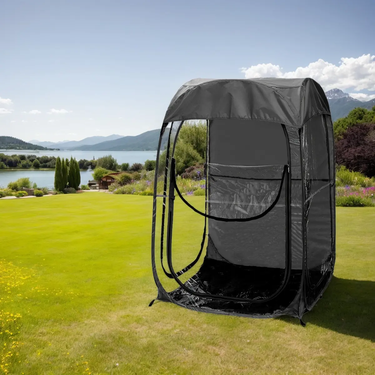 Portable Pop Up Sports Tent, Weather-Resistant Personal Shelter for Outdoor Sports Events, Fishing & Camping, Quick Setup Wind & Rain Protection, Compact Lightweight Spectator Pod for Sideline, Game Day & Outdoor Activities