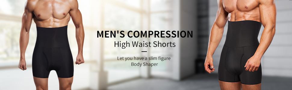 Men's body shaping pants, high waist design with enhances waist and abdomen effect, the fabric is highly elastic, comfortable, soft and breathable, suitable for wearing at any time of the day, Shapewear, Tummy Control Shapewear