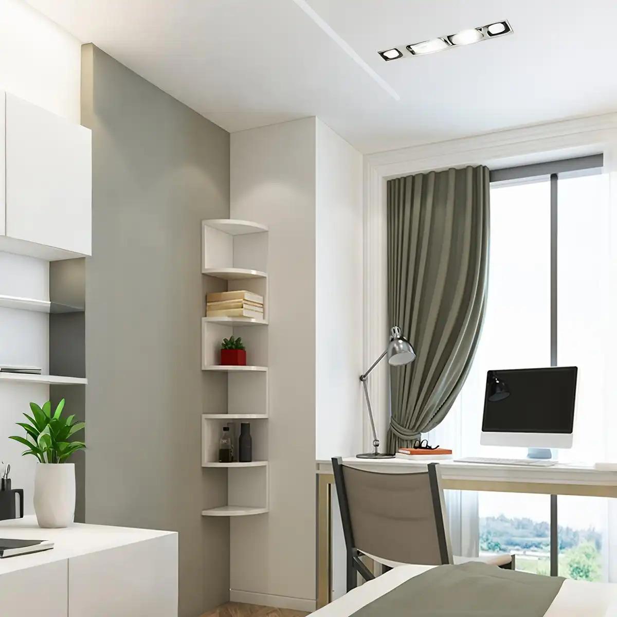 Home corner storage rack, wall triangular hanging storage shelf, corner divider, multi-level bookshelf for walls in kitchen, multi-layer wall-mounted storage, Wall Mounted Organizer