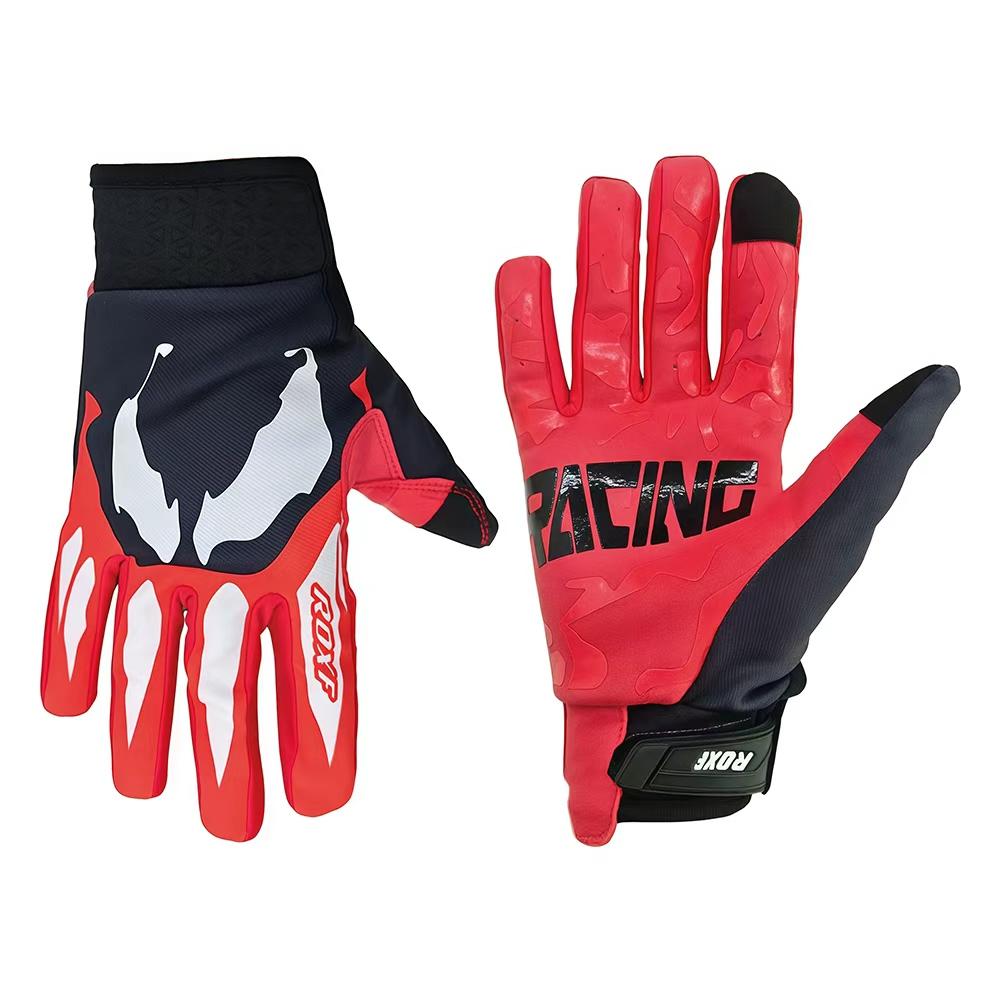 Flame Outdoor Sports Gloves Baseball Outdoor Cycling Sports Red and White unisex breathable and non slip multifunctional gloves Four season universal version Touchscreen can be used for daily commuting Fashion high-end gloves