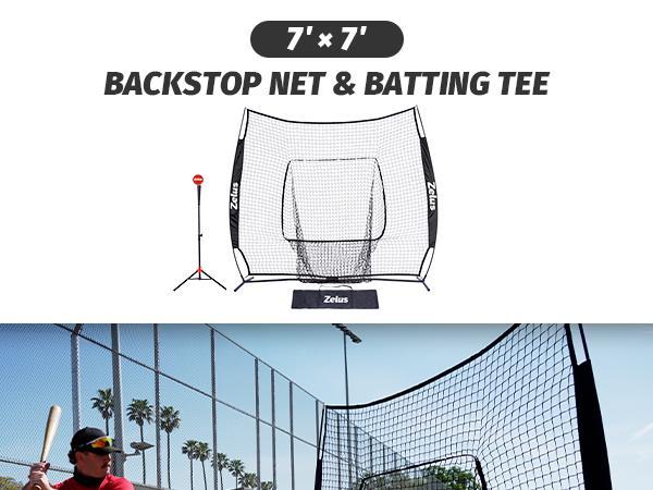 【Jumpstart Sale】ZELUS 7x7ft Baseball Net|Baseball Softball Practice Net with Tee, Baseballs and Carry Bag for Batting Hitting and Pitching,Backyard,all seasons,family sport,gift idea,lawn games,Summer Sports,Outdoorfun Training Equipment Outdoorfun 【Jumpstart Sale】ZELUS 7x7ft Baseball Net|Baseball Softball Practice Net with Tee, Baseballs and Carry Bag for Batting Hitting and Pitching,Backyard,all seasons,family sport,gift idea,lawn games,Summer Sports,Outdoorfun Training Equipment Outdoorfun